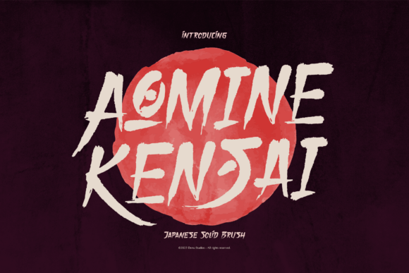 Aomine Kensai: A Japanese Brush Font for Bold Digital Branding