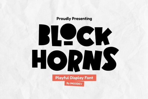 Block Horns: A Bold Display Font for Modern Projects