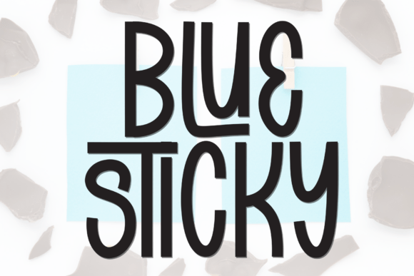 Blue Sticky: A Tall, Quirky Display Font for Playful Branding