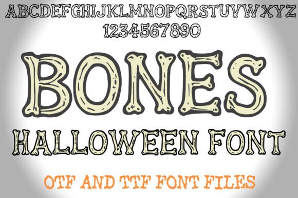 Bones Halloween: A Quirky Display Font for Seasonal Crafters