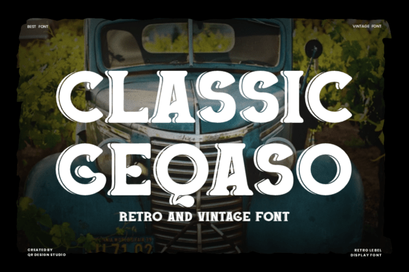 Classic Geqaso: A Retro Display Font for Editorial Design