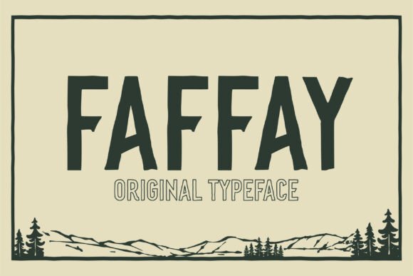 Faffay Display Font for Retro Social Media Campaigns