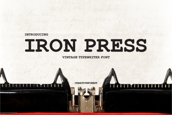Ironpressfont: A Sturdy Typewriter Typeface for Handmade Branding