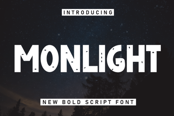 Monlight Display Font for Summer Campaigns