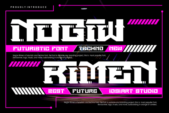 Nogiw Rimen: The Futuristic Display Font for Bold Brand Identity