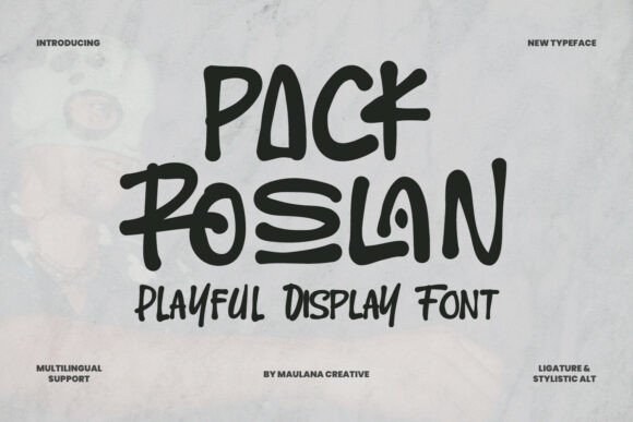 Pack Roslan: Playful Display Font for Bold Web Headers