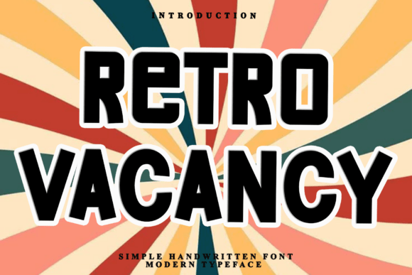 Retro Vacancy Display Font for Handmade Labels and Invitations
