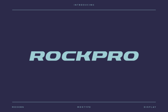 Rockpro: The Modern Display Font for Editorial Branding