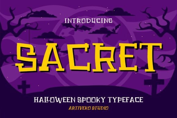 Sacret: The Creepy and Playful Halloween Font for Spooky Branding