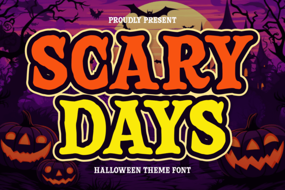 Scary Days Typeface for Editorial Halloween Design