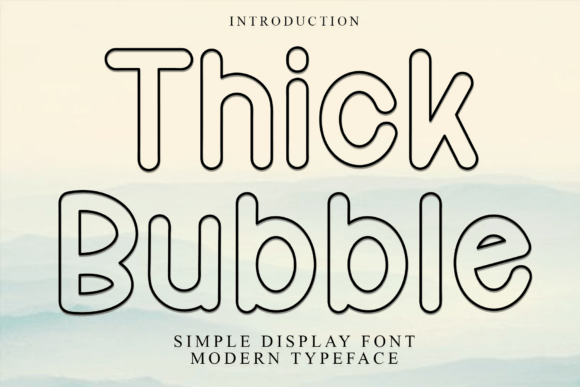 Thick Bubble Typeface: A Festive Display Font for Digital Design