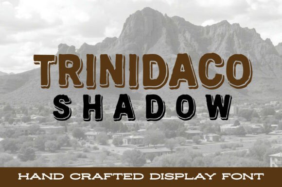 Trinidaco Shadow Typeface: A Bold Display Font for Editorial Design