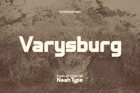 Varysburg Typeface: A Modern Display Font for Bold Branding