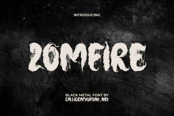 Zomfire Display Font for Dark Aesthetic Web Design